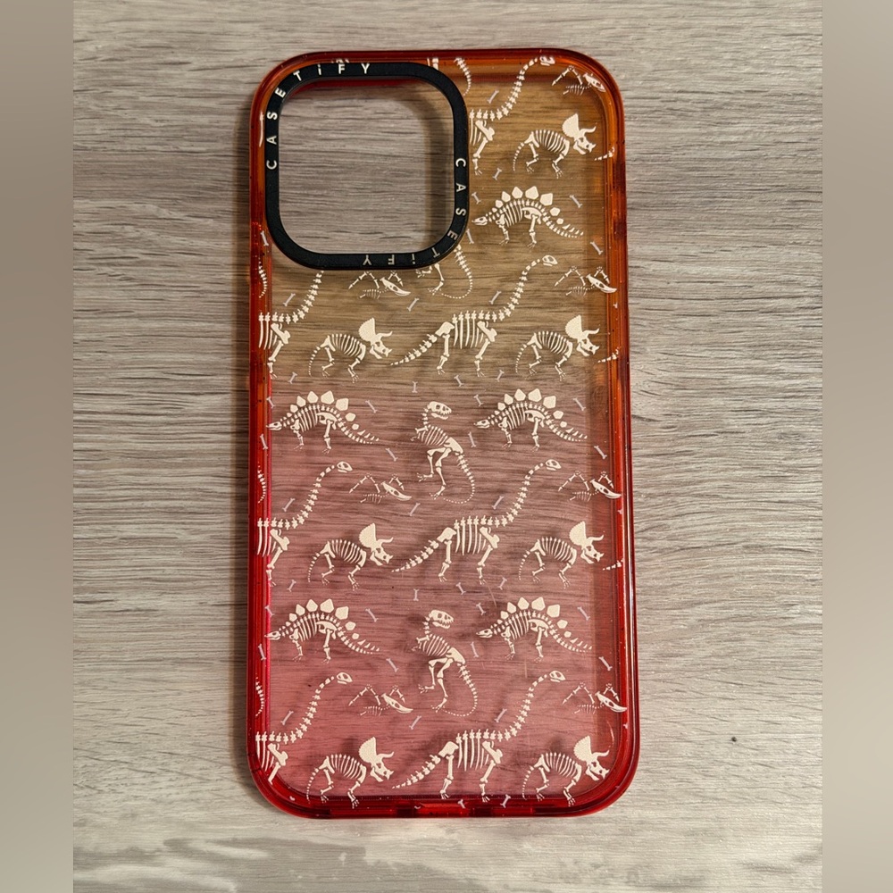 Casetify Dinosaur Fossils/skeleton Ombré iPhone 15 pro max impact case